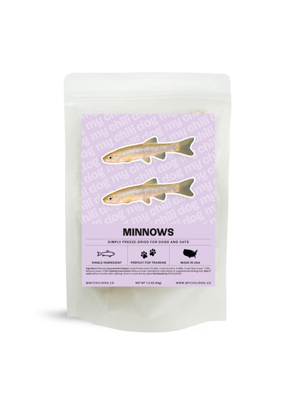Freeze dried minnows for dogs and cats