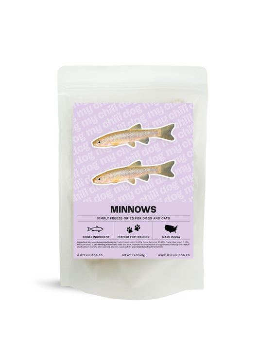 Freeze dried minnows for dogs and cats