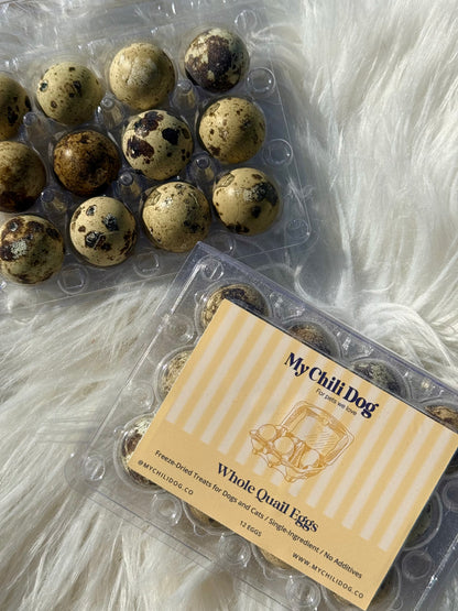 Freeze-dried whole quail eggs