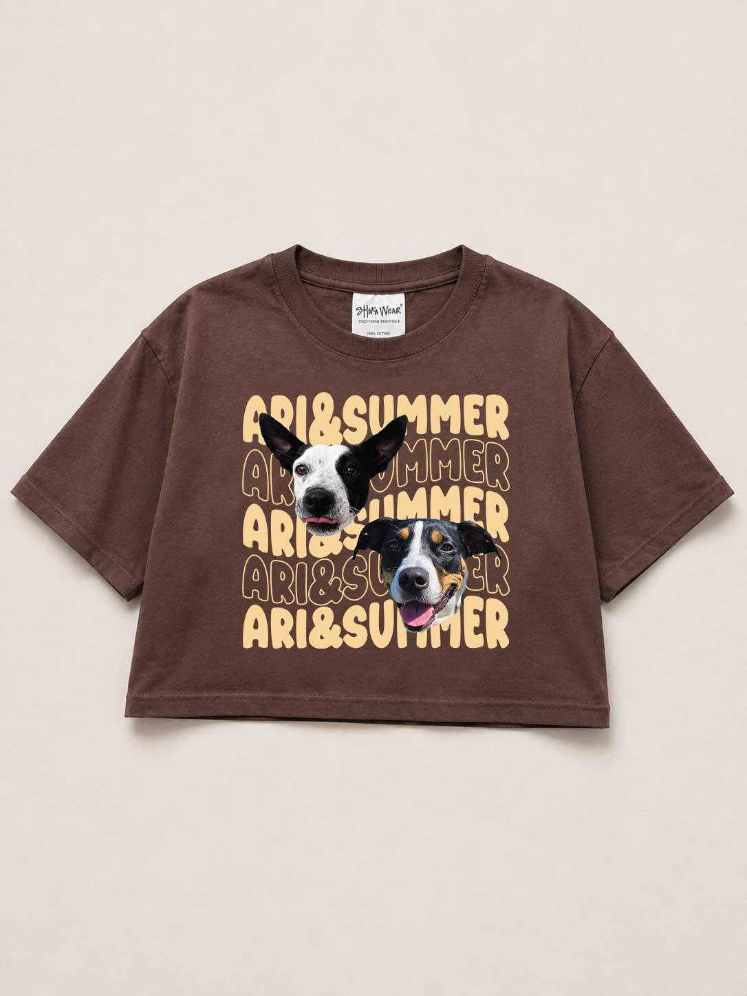 CUSTOM CROP T-SHIRT (Wavy Name)
