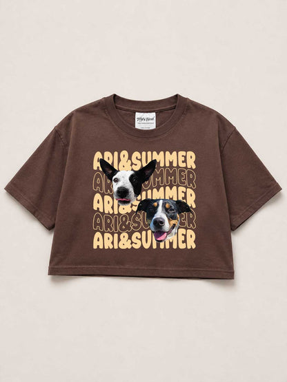CUSTOM CROP T-SHIRT (Wavy Name)