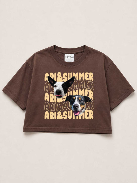 CUSTOM CROP T-SHIRT (Wavy Name)